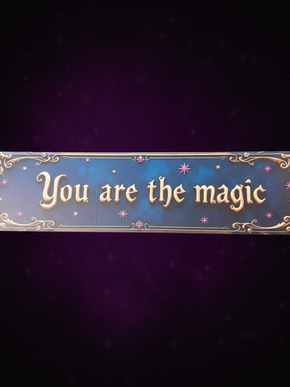 Alice & Wonderland Quote You Are The Magic Blue Wood DecorativeWall Sign